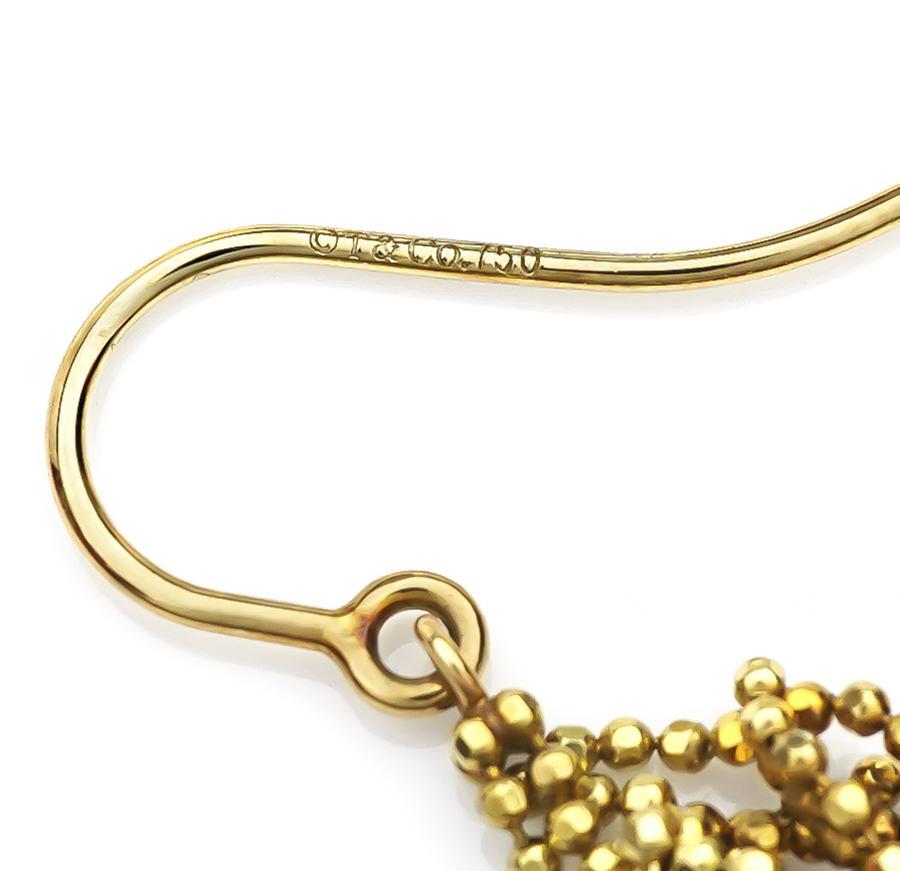 Donna Tiffany & Co Gold Drop Earrings in vendita