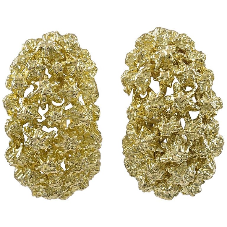 Tiffany and Co. Gold Ear Clips For Sale at 1stDibs