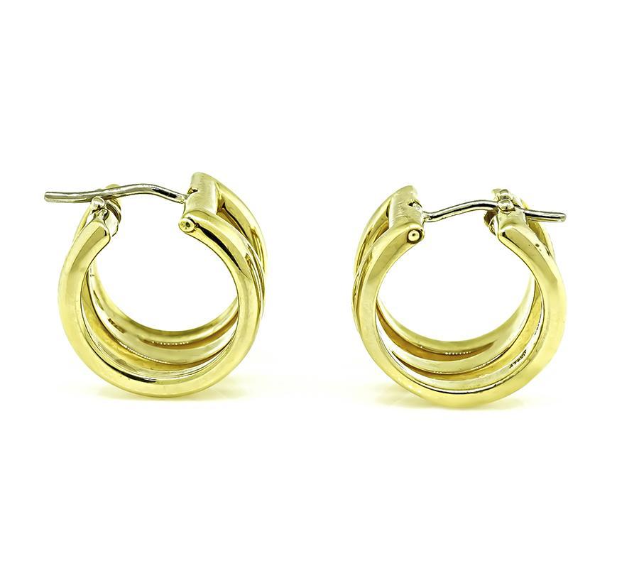 Tiffany & Co Gold Earring In Good Condition For Sale In New York, NY