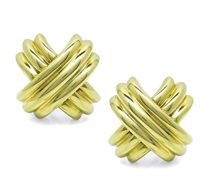 Voici une charmante paire de boucles d'oreilles 