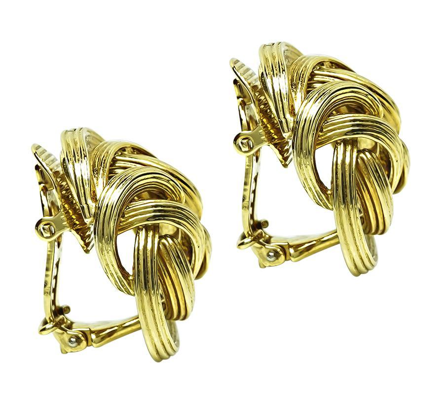 Orecchini in oro Tiffany & Co. In condizioni buone in vendita a New York, NY