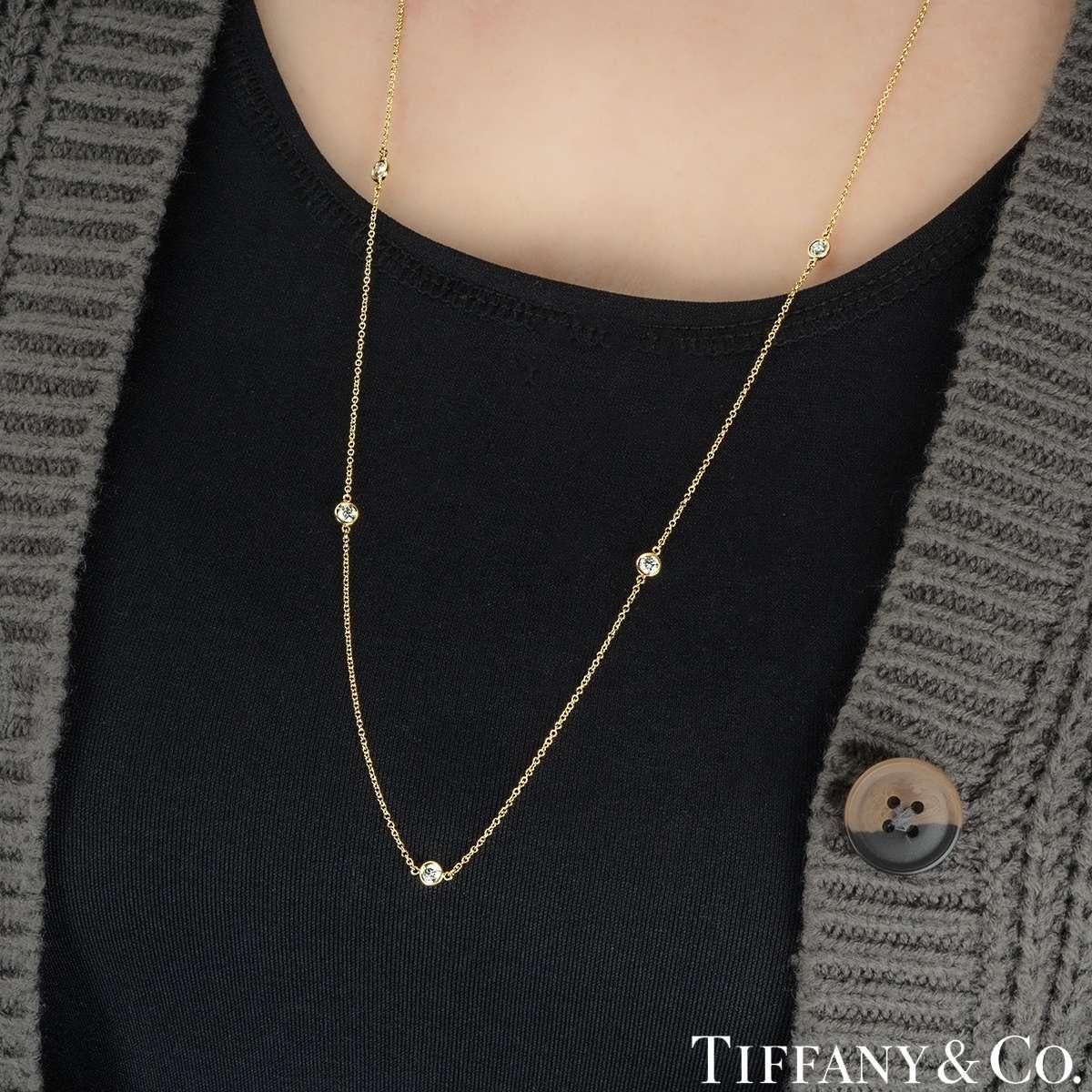 Tiffany & Co. Collier en or Elsa Peretti Diamonds by the Yard 10773547 Pour femmes en vente