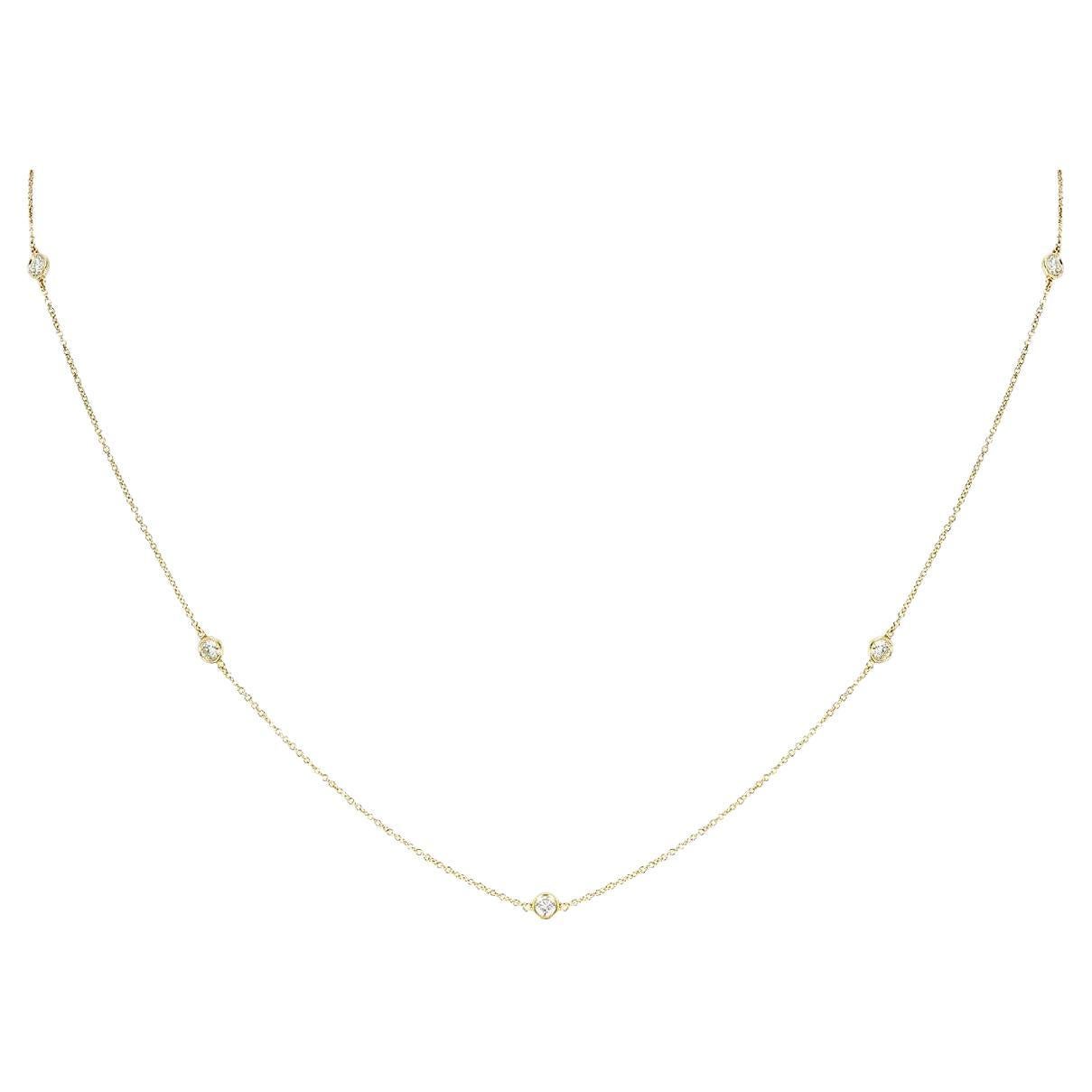 Tiffany & Co. Collier en or Elsa Peretti Diamonds by the Yard 10773547 en vente