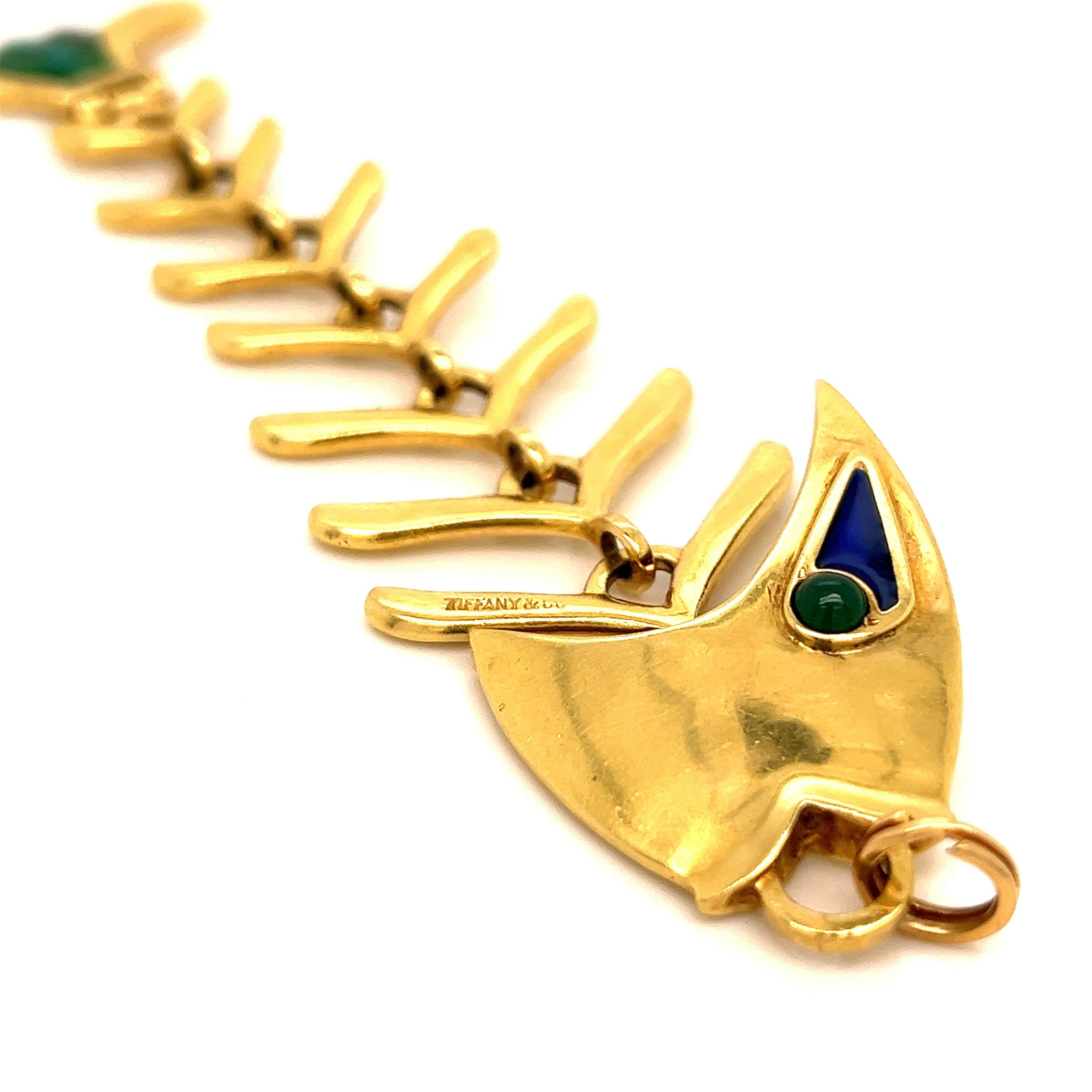 fish bone gold necklace