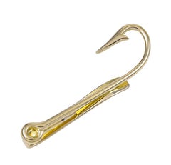 Tiffany & Co. Gold Fish Hook Tie Clip