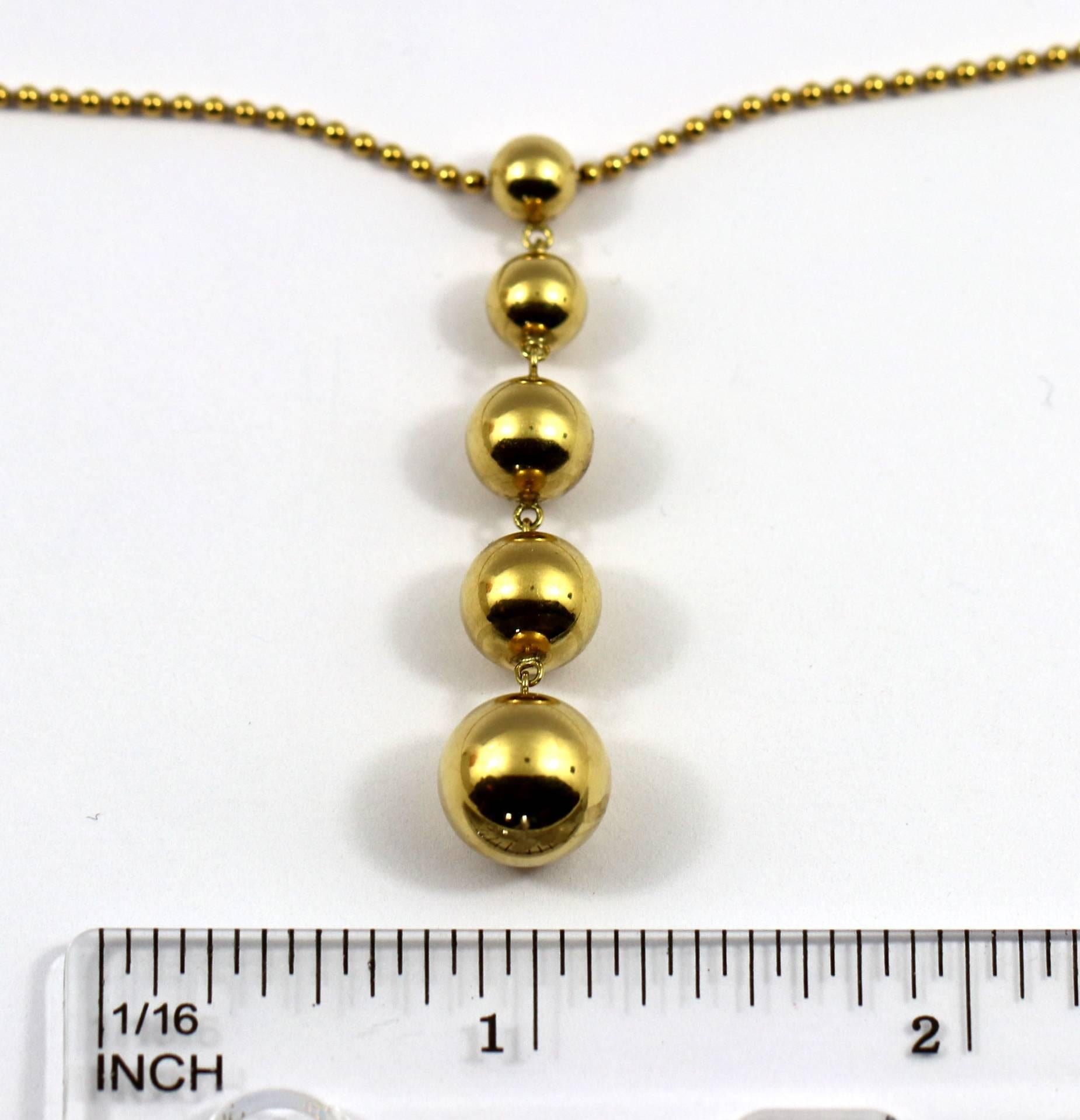 tiffany ball necklace gold