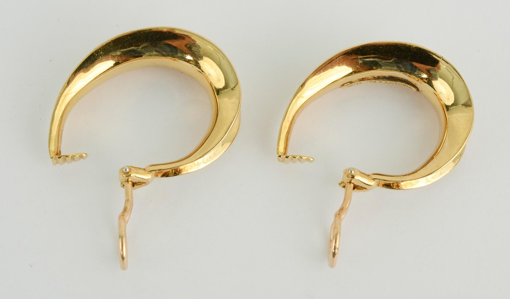 tiffany gold earrings hoops