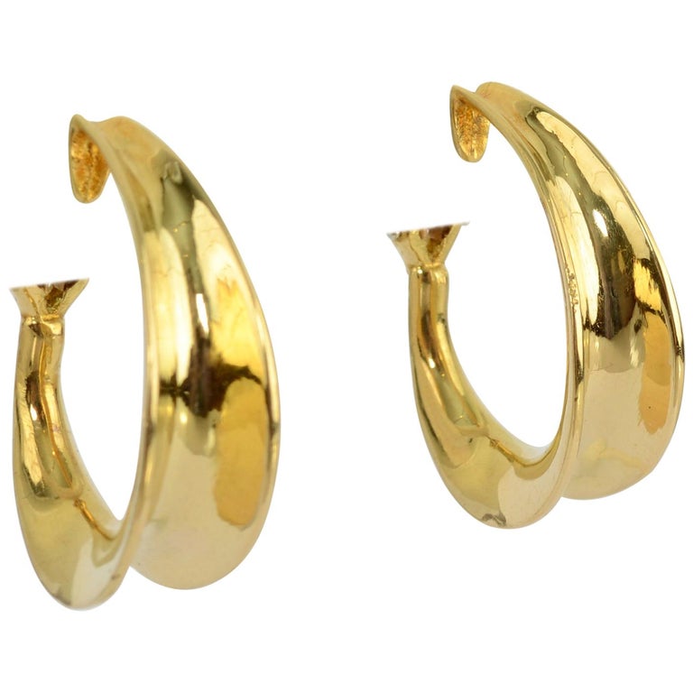 Tiffany and Co. Gold Hoop Earrings at 1stDibs tiffany & co gold hoop