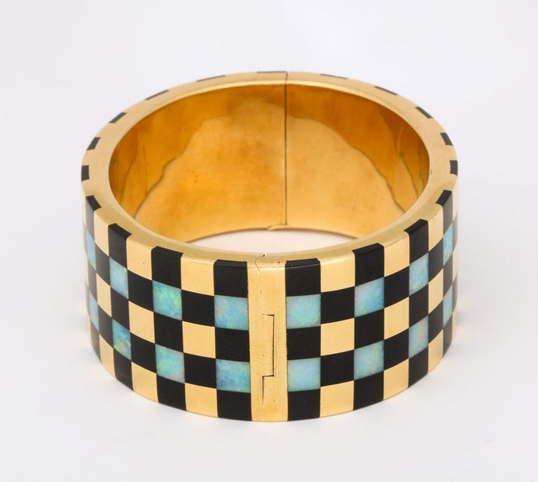 Thomas Francisco Opal & Onyx Inlay Cuff main image 1
