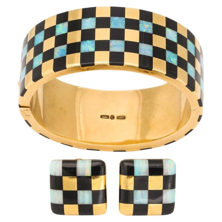 Thomas Francisco Opal & Onyx Inlay Cuff main image 0