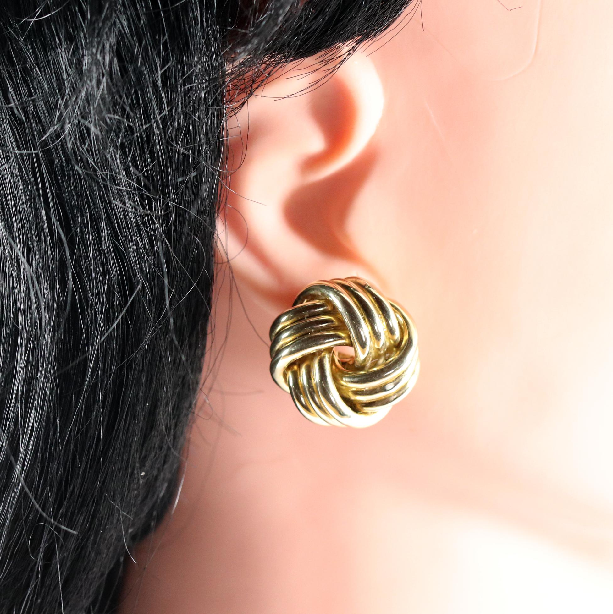 gold knot earrings tiffany