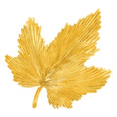 Vintage Tiffany & Co. Gold Leaf Brooch