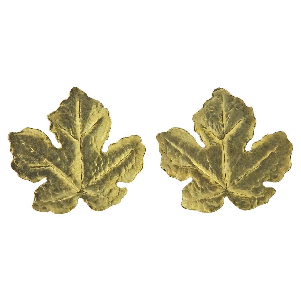 Tiffany & Co. Gold Leaf Earrings