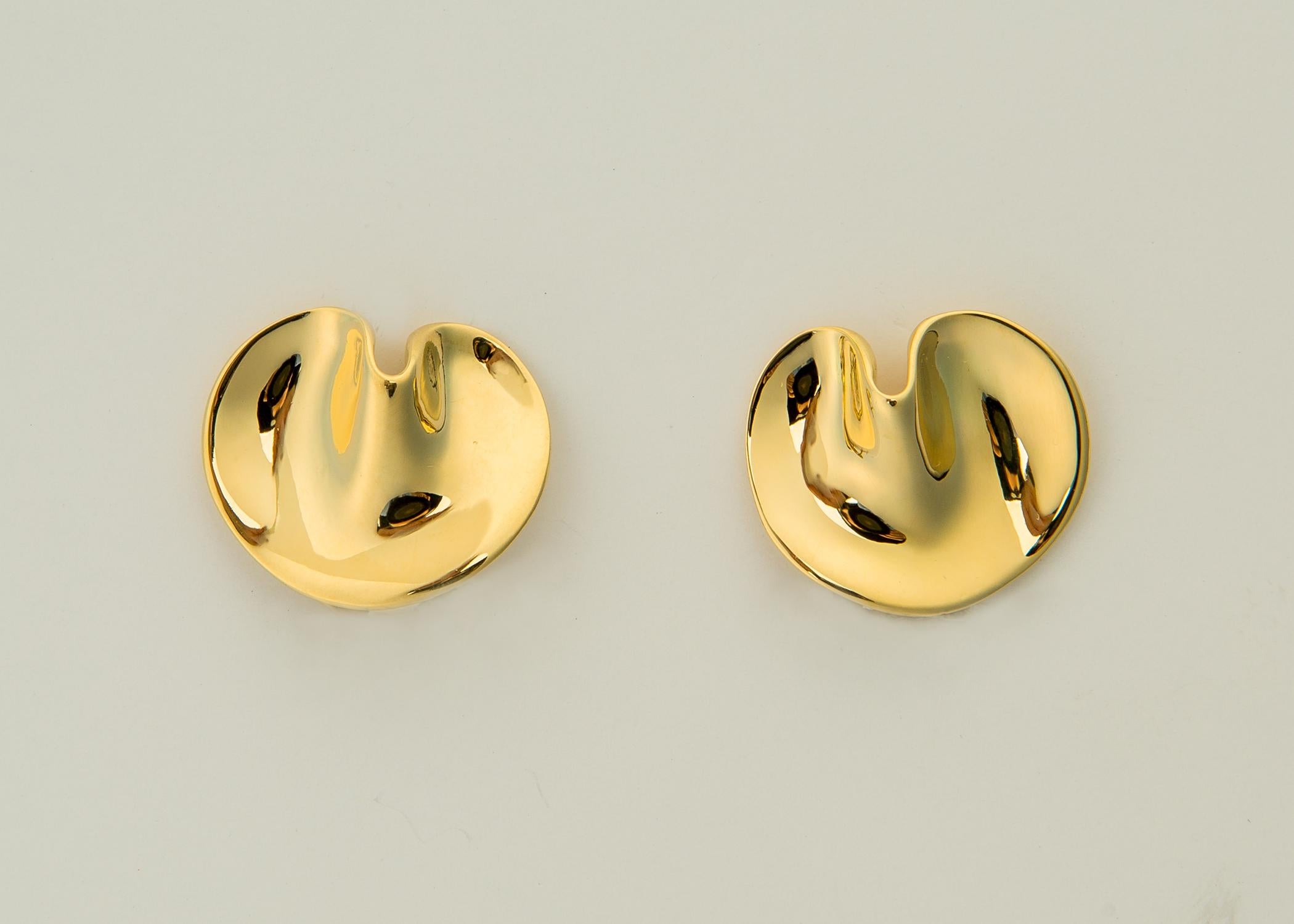 Contemporary Tiffany & Co. Gold Lily Pad Earrings