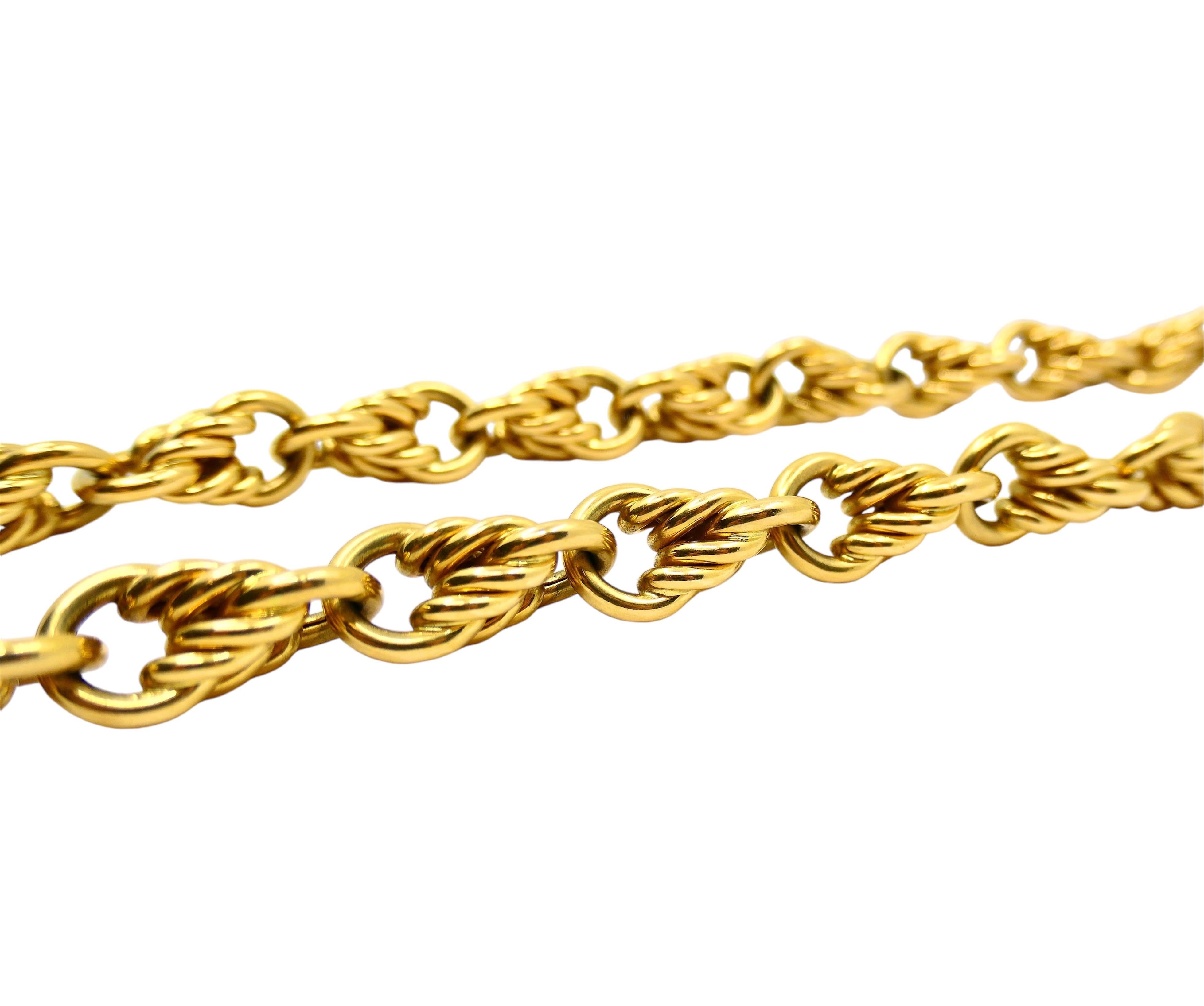 da uomo o donna Tiffany & Co. Collana in oro 18k con catena a corda in vendita