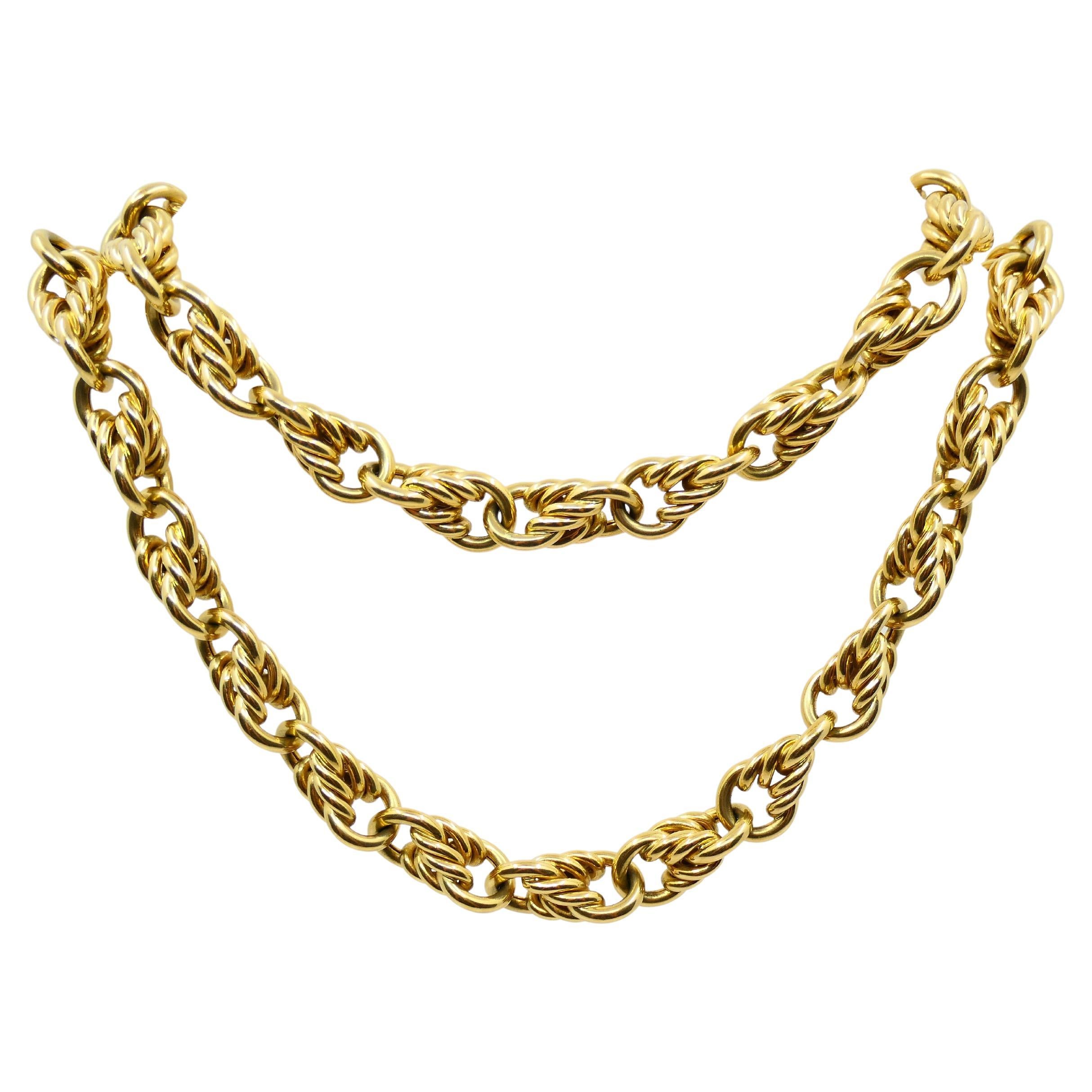 Tiffany & Co. Gold Necklace 18k Rope Chain