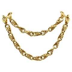 Tiffany & Co. Gold Necklace 18k Rope Chain