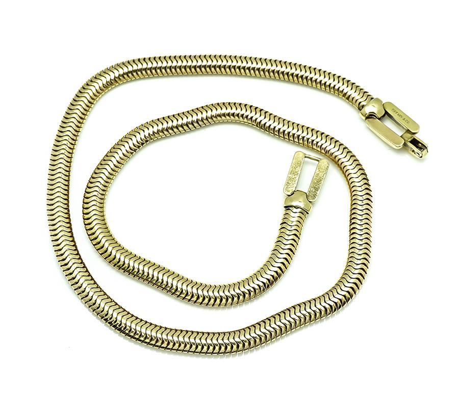 Tiffany & Co. Collana d'oro In condizioni buone in vendita a New York, NY