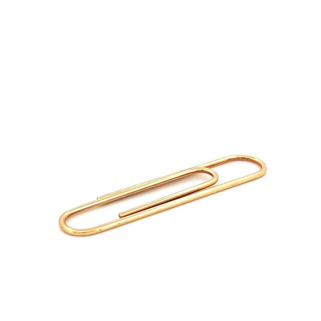 Men's Tiffany & Co. Gold Paper Clip Bookmark Pendant
