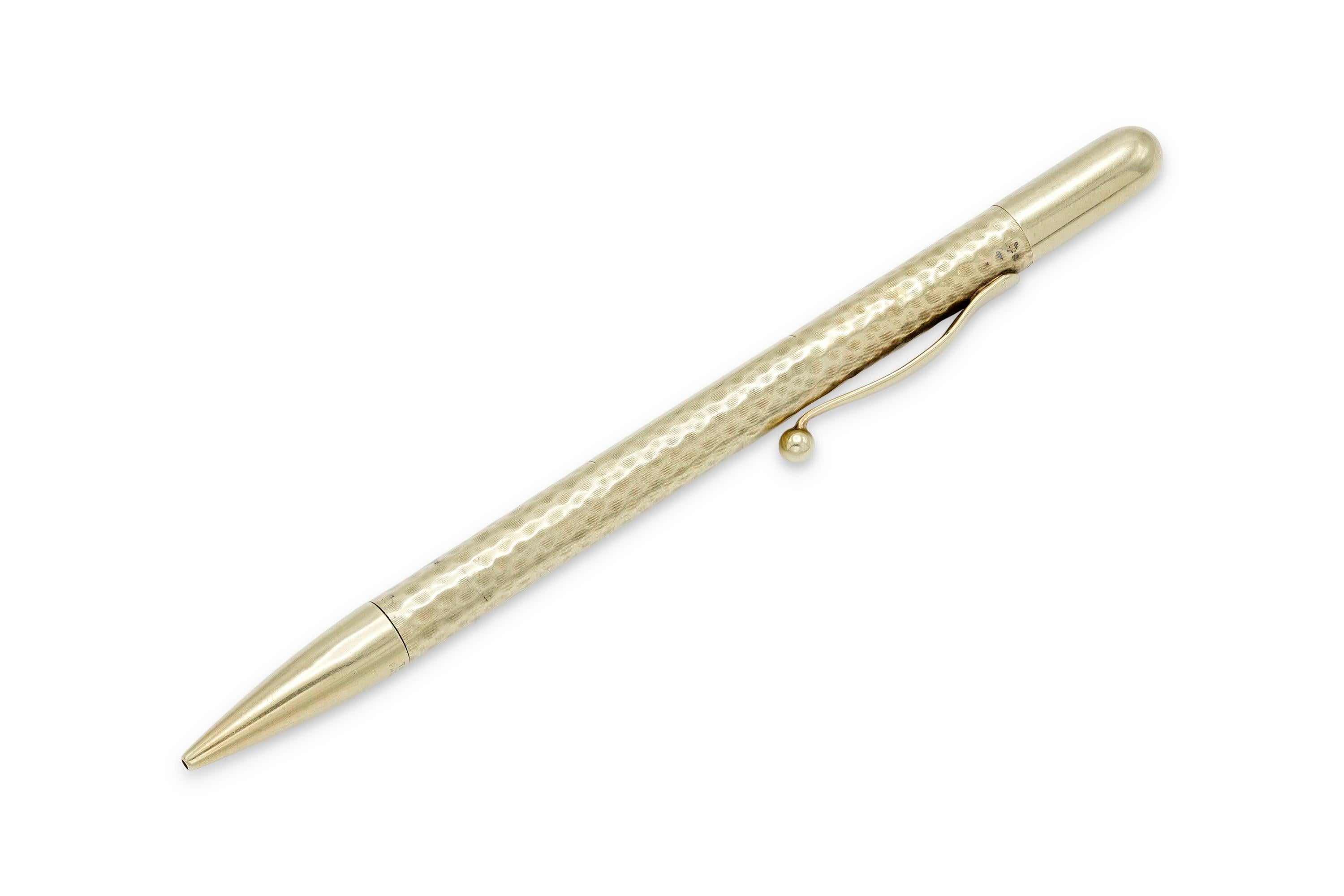 Finely crafted in 14k yellow hammered gold.
Signed by Tiffany & Co.
Circa 1960s