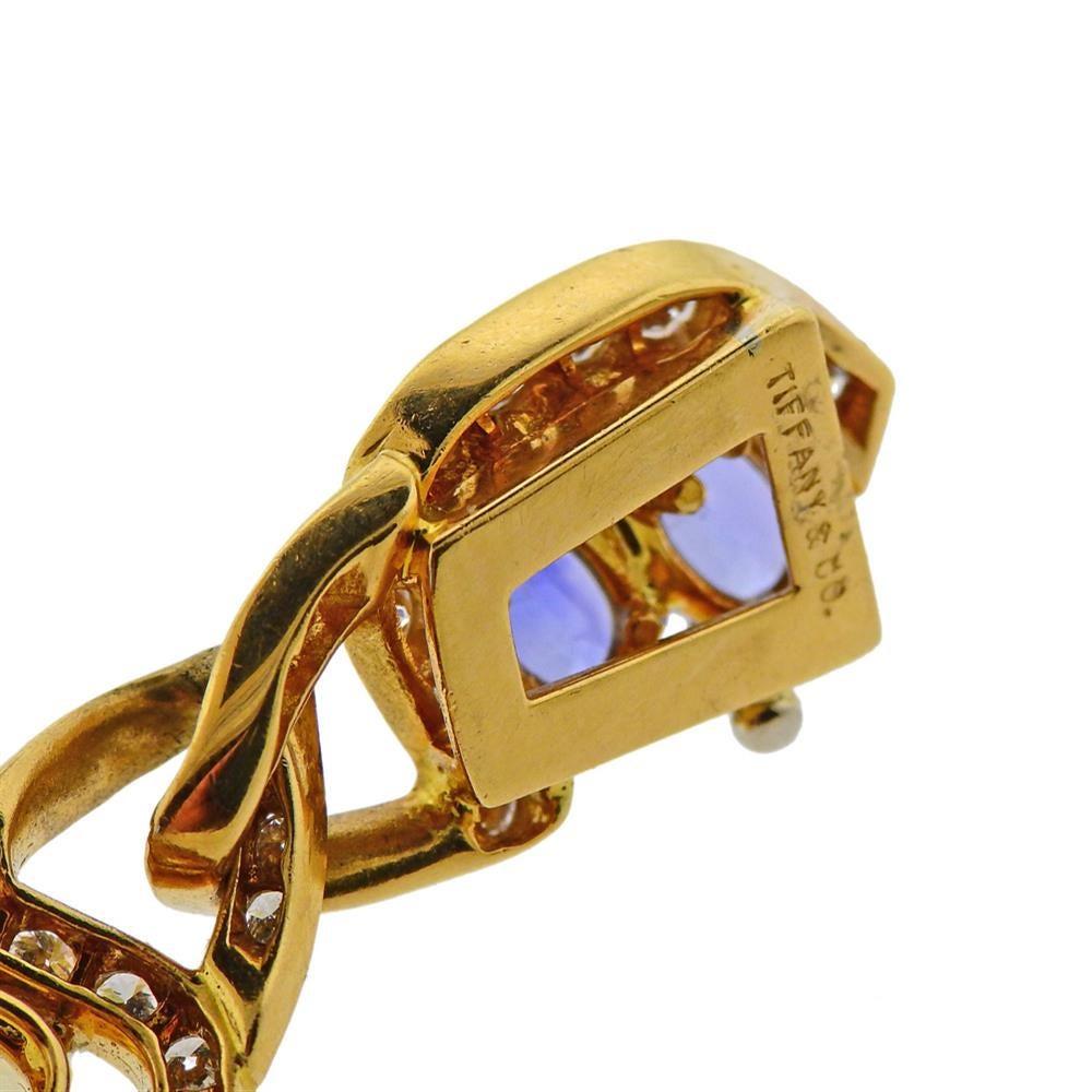Women's Tiffany & Co. Gold Pink Blue Yellow Sapphire Bracelet