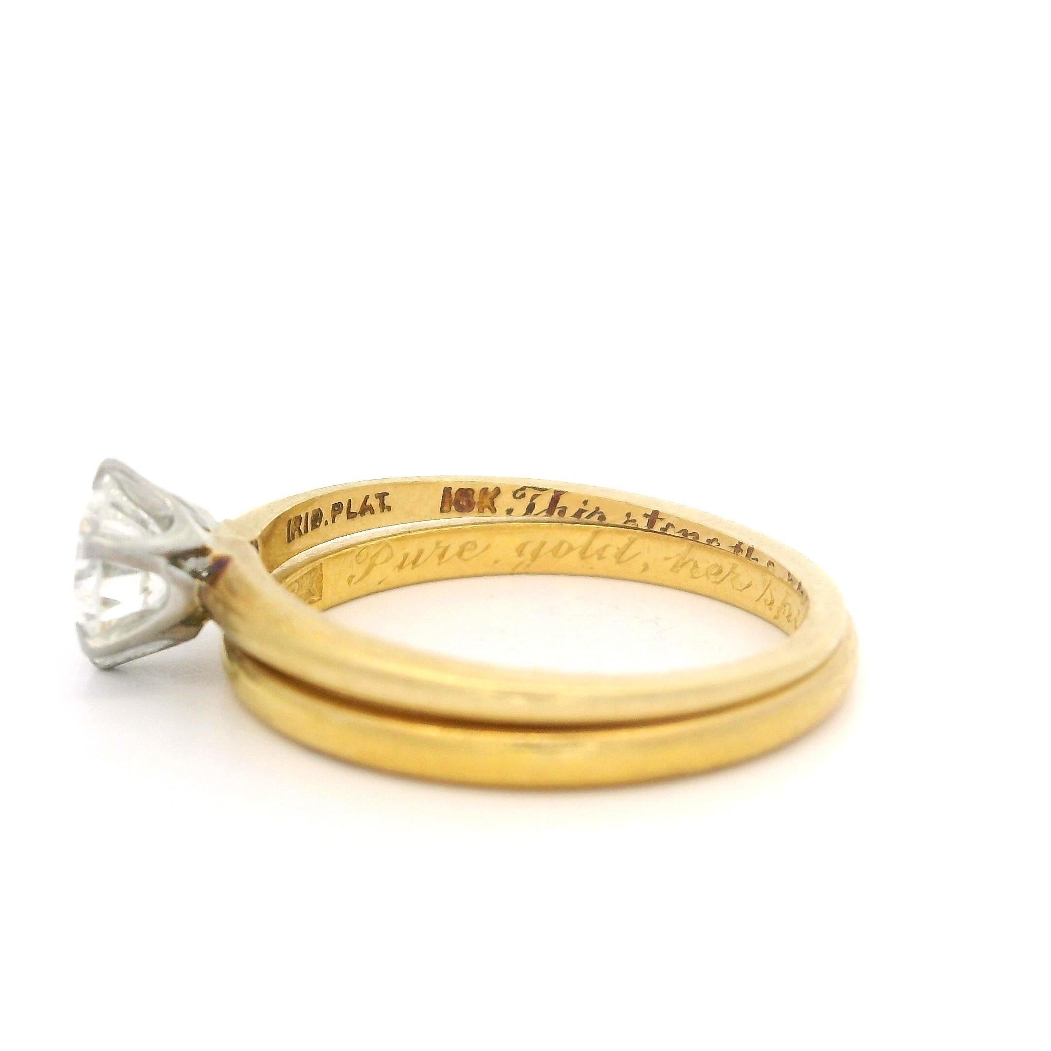 Tiffany & Co. Anello di fidanzamento solitario in oro e platino con diamante da 0,53 ct. in vendita 5