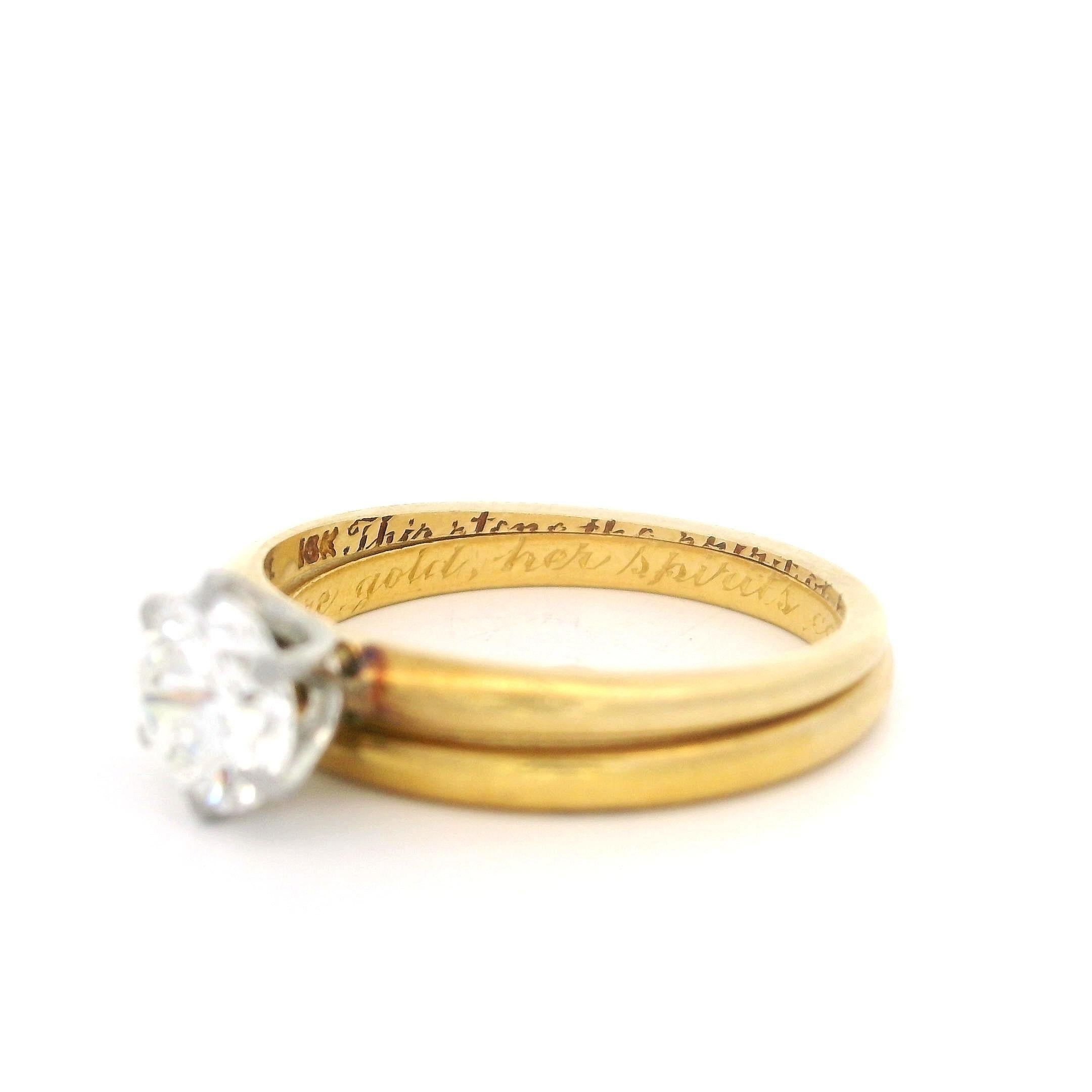 Tiffany & Co. Anello di fidanzamento solitario in oro e platino con diamante da 0,53 ct. in vendita 6