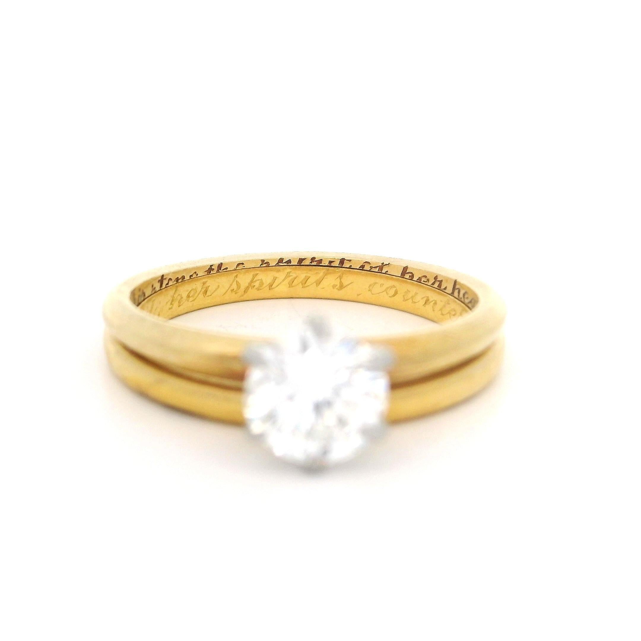 Tiffany & Co. Anello di fidanzamento solitario in oro e platino con diamante da 0,53 ct. in vendita 1