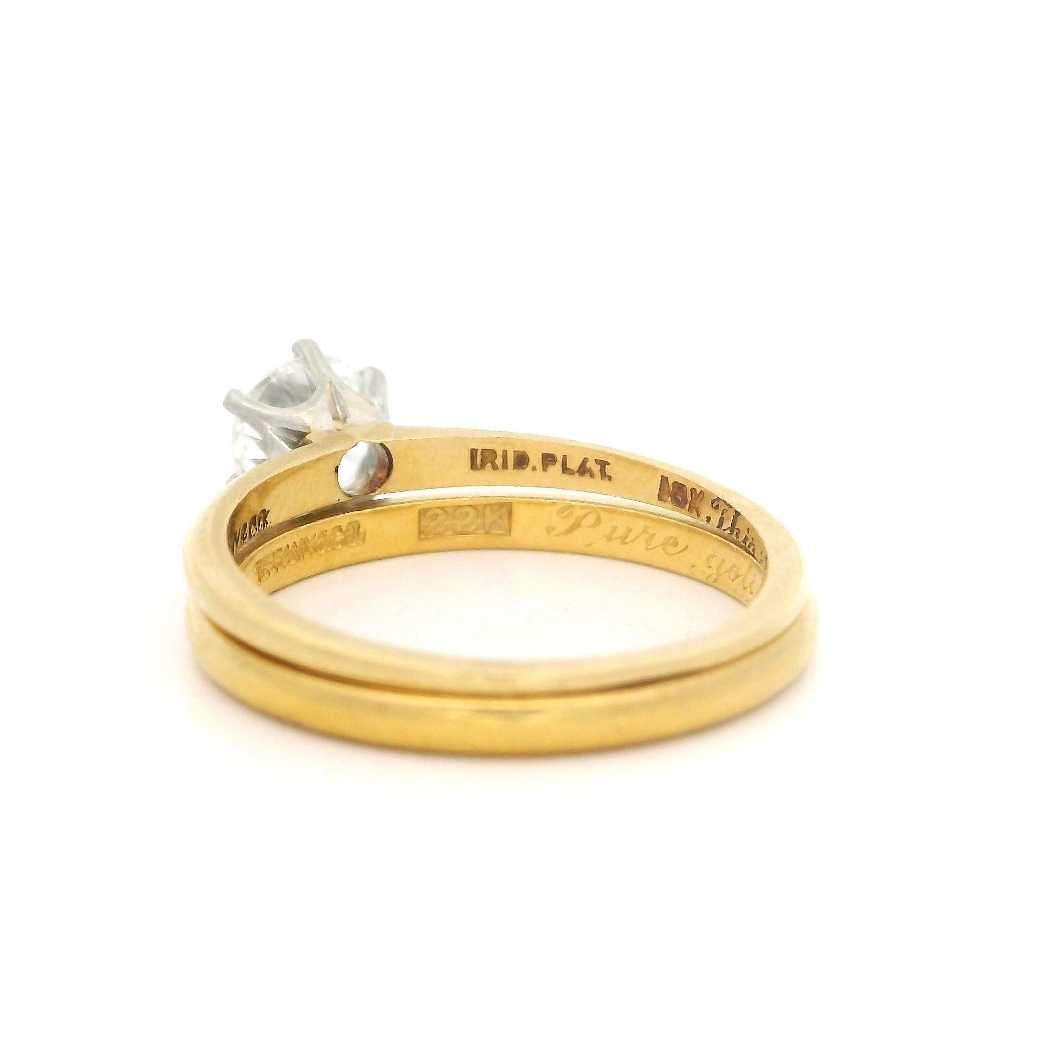 Tiffany & Co. Anello di fidanzamento solitario in oro e platino con diamante da 0,53 ct. in vendita 4