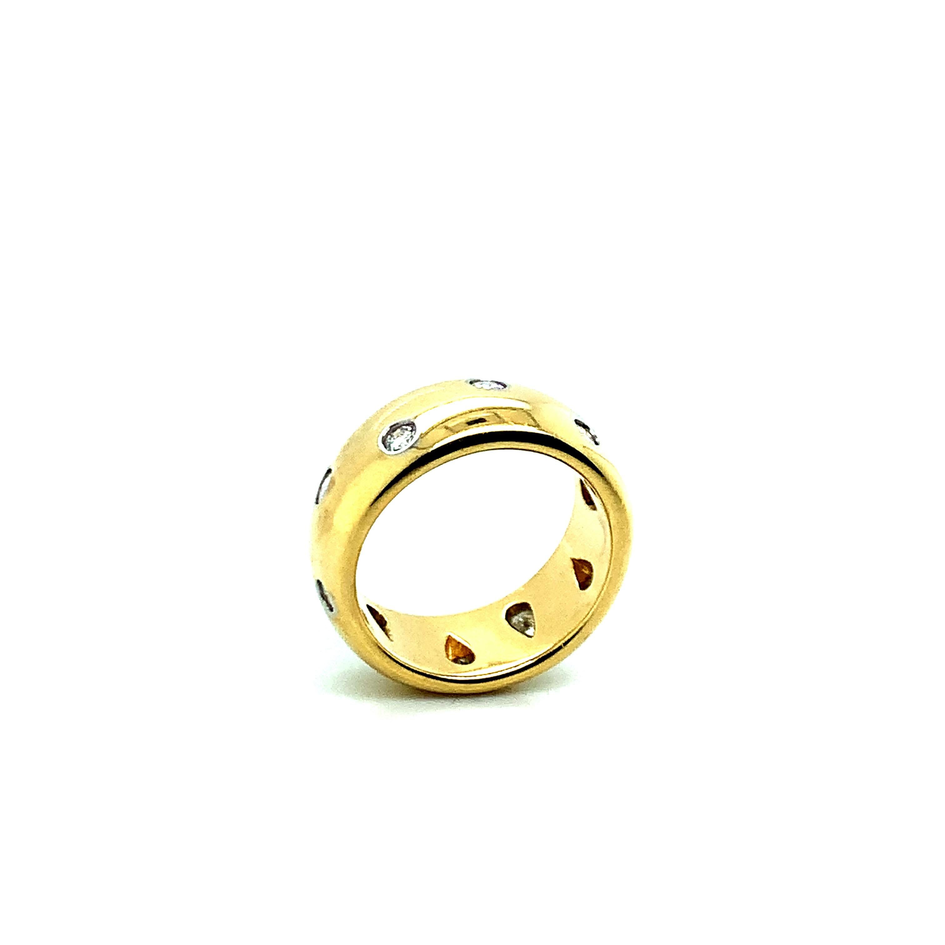 Tiffany & Co. Gold Platinum Diamond Ring In Excellent Condition For Sale In New York, NY