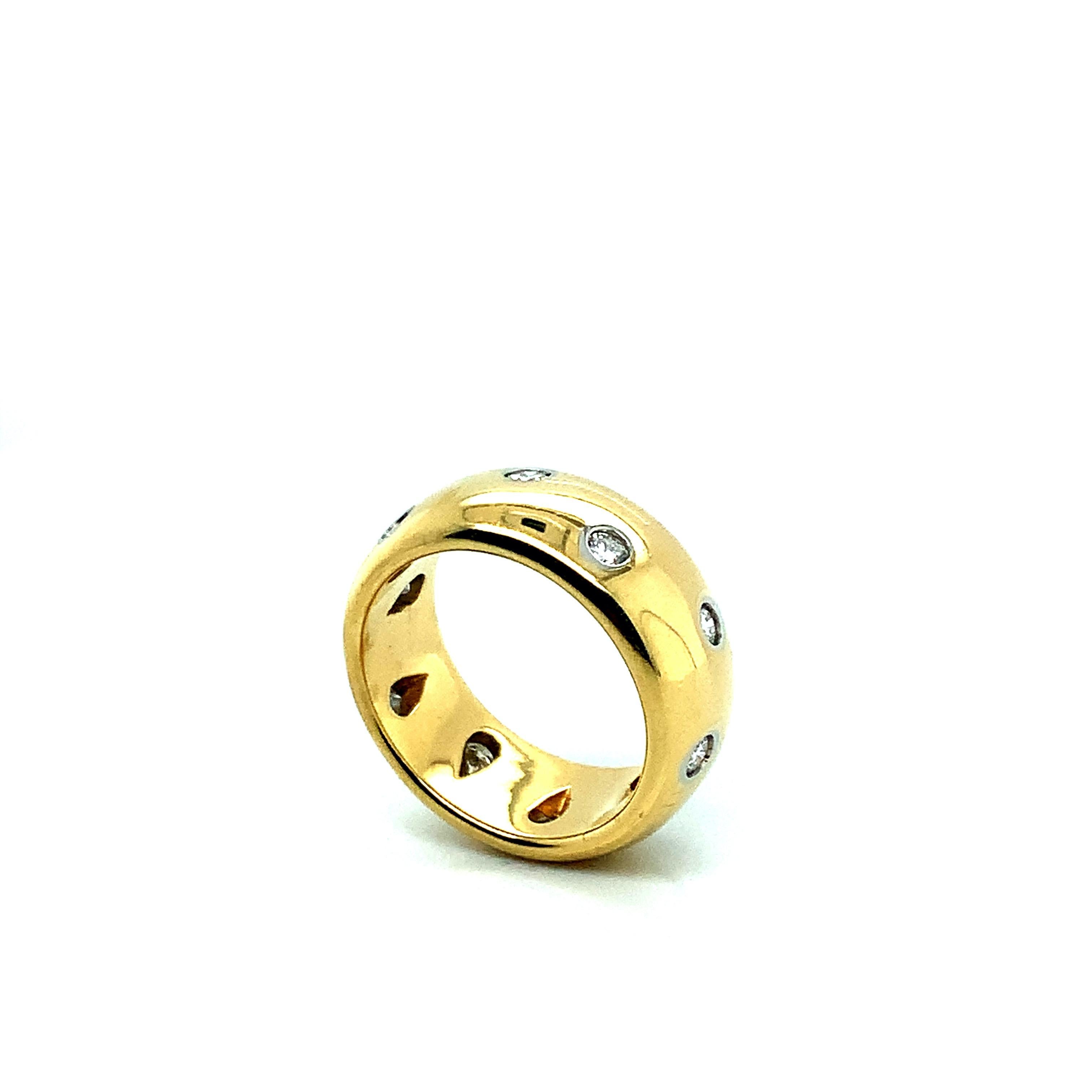 Women's or Men's Tiffany & Co. Gold Platinum Diamond Ring For Sale
