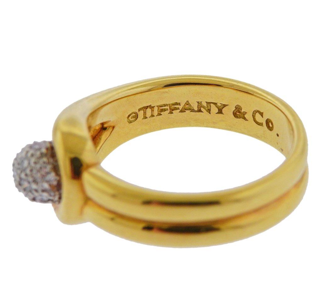 Tiffany & Co. Gold Platinum Diamond Ring Damen