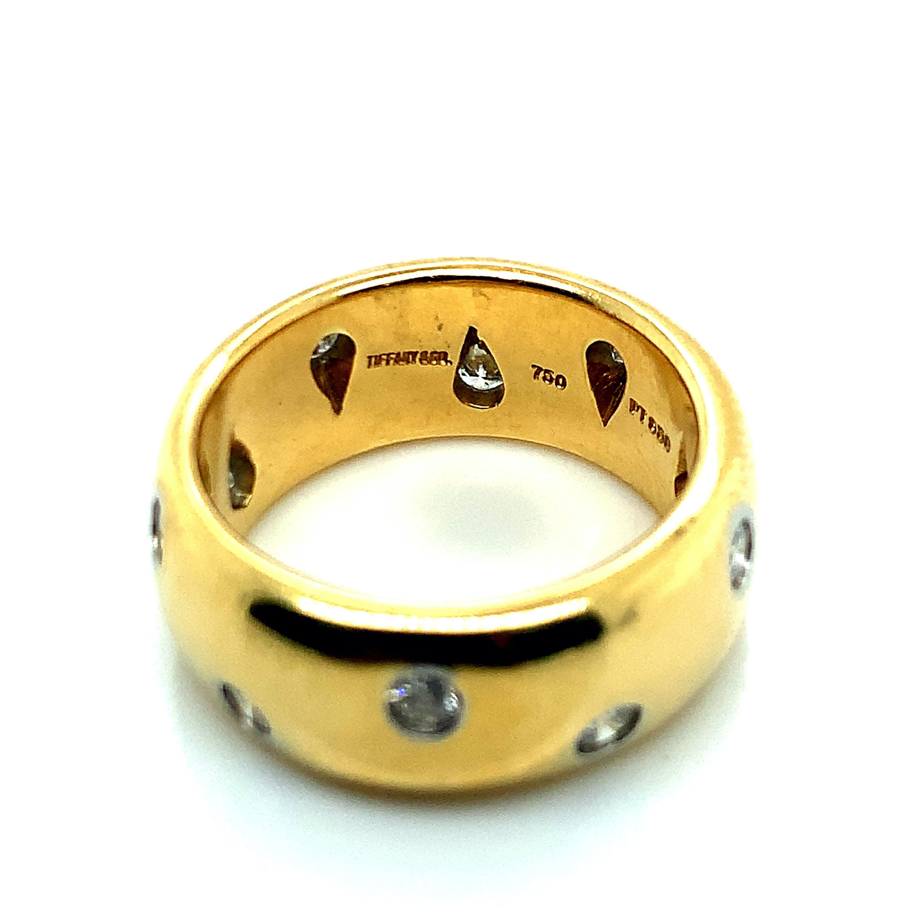 Tiffany & Co. Gold Platinum Diamond Ring For Sale 1