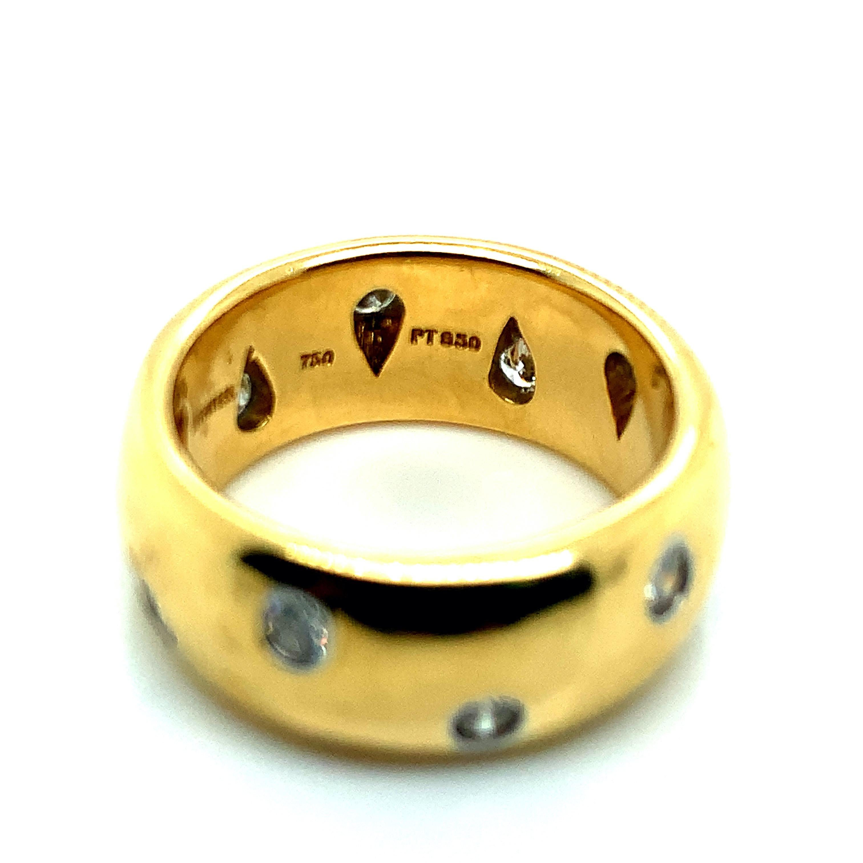 Tiffany & Co. Gold Platinum Diamond Ring For Sale 2