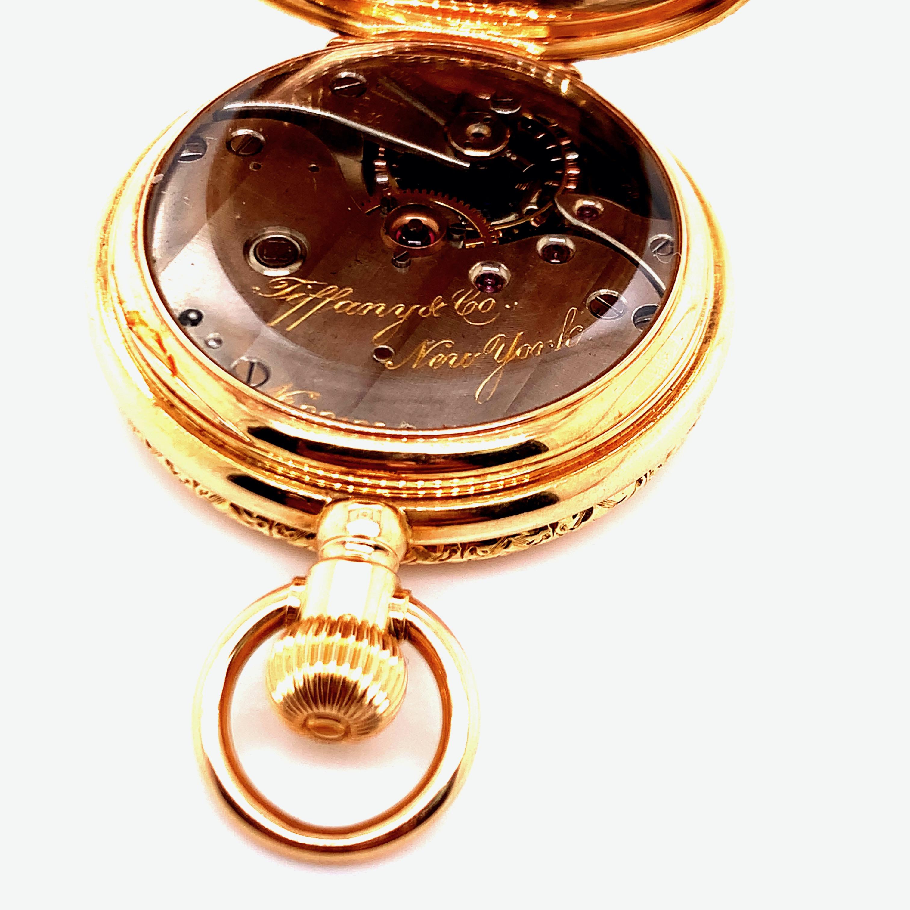Tiffany & Co. Gold Pocket Watch For Sale 1