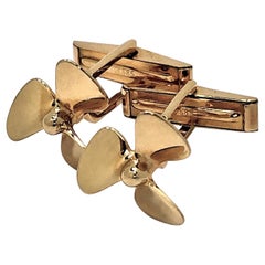 Tiffany & Co. Gold Propeller Cuff Links