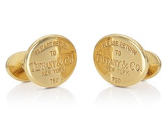 Tiffany & Co. Gold "Return to Tiffany" Cufflinks