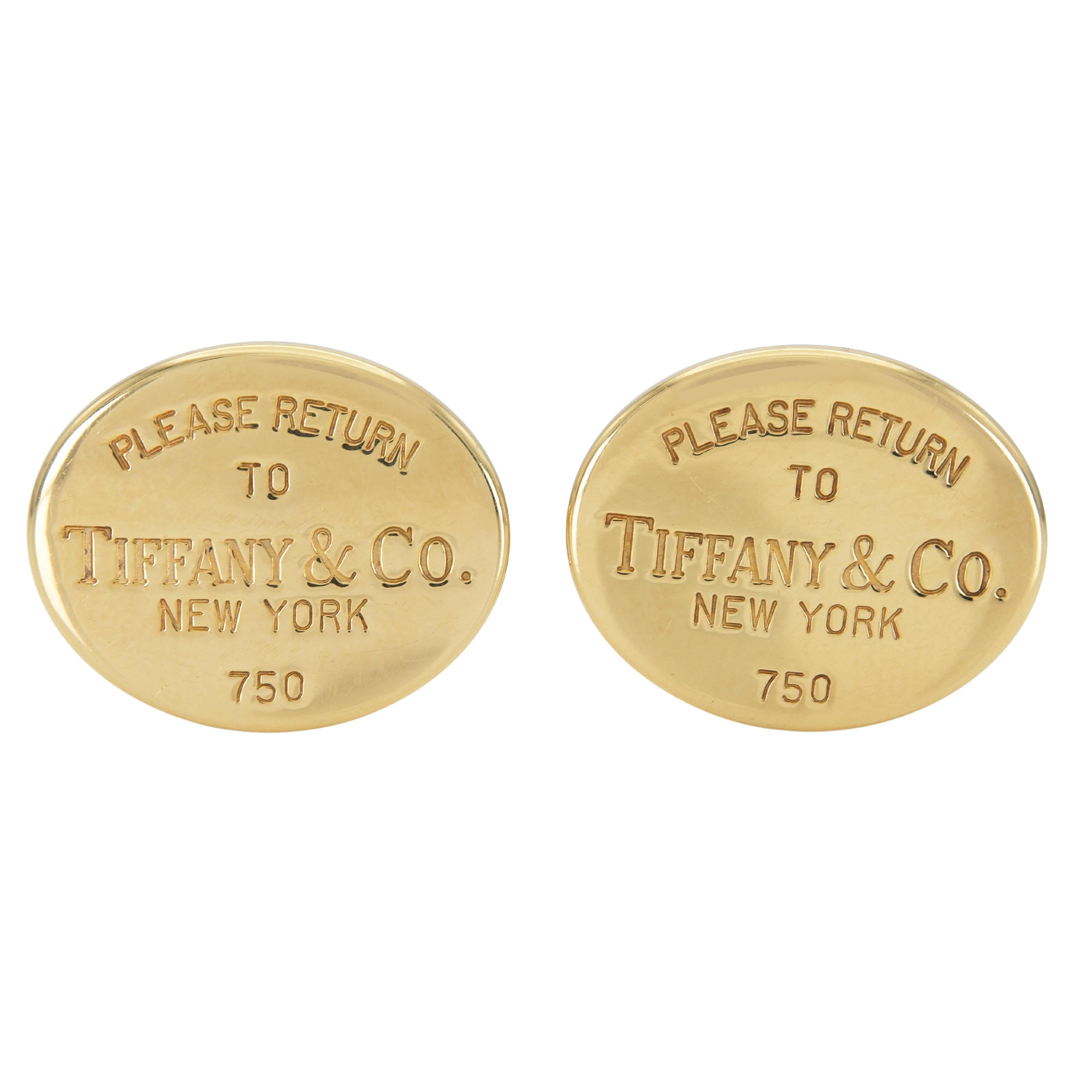 Tiffany
Co. Gold "Return to Tiffany" Cufflinks