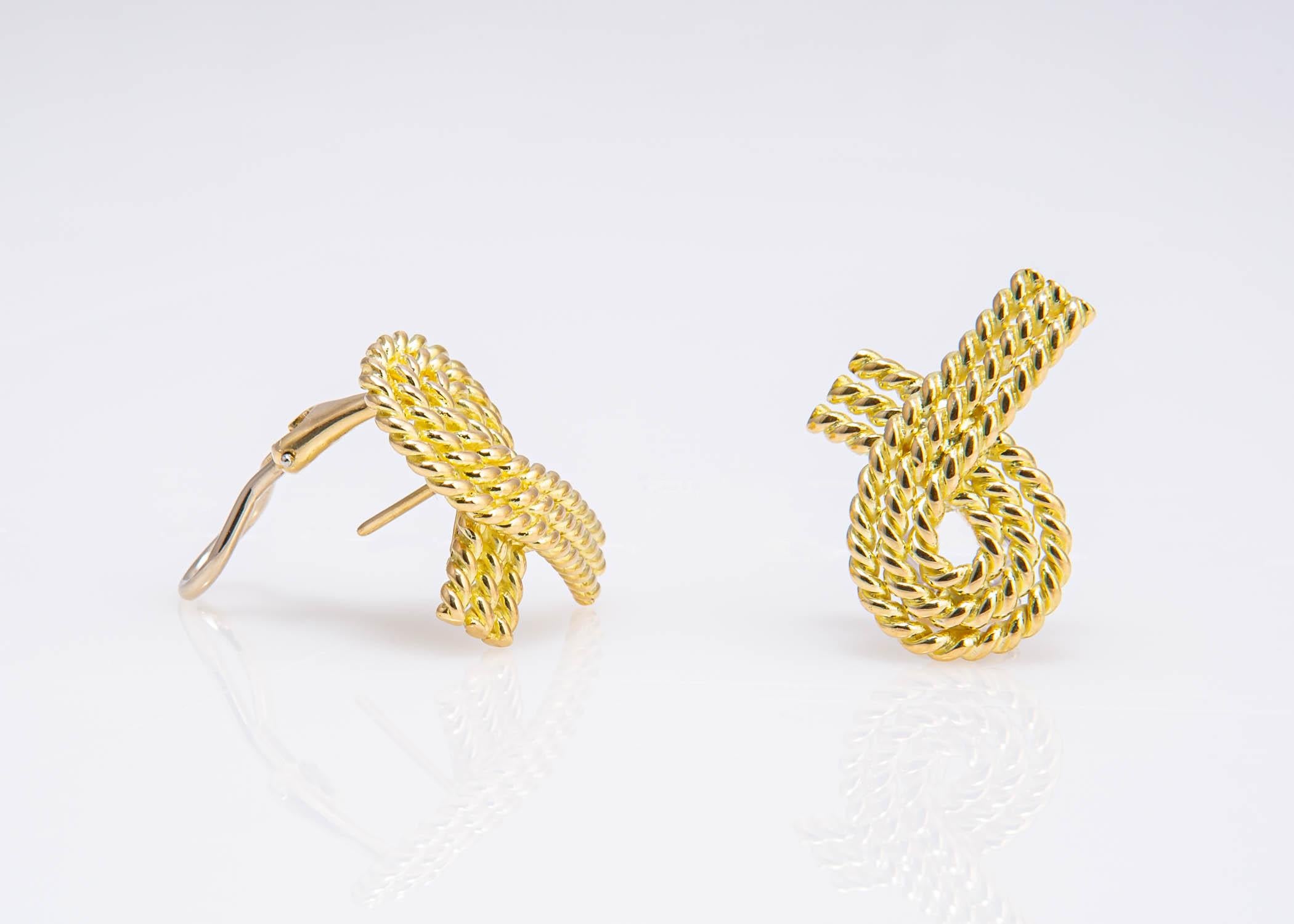 gold ribbon earrings