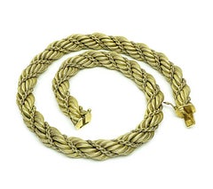 Tiffany & Co Gold Rope Necklace