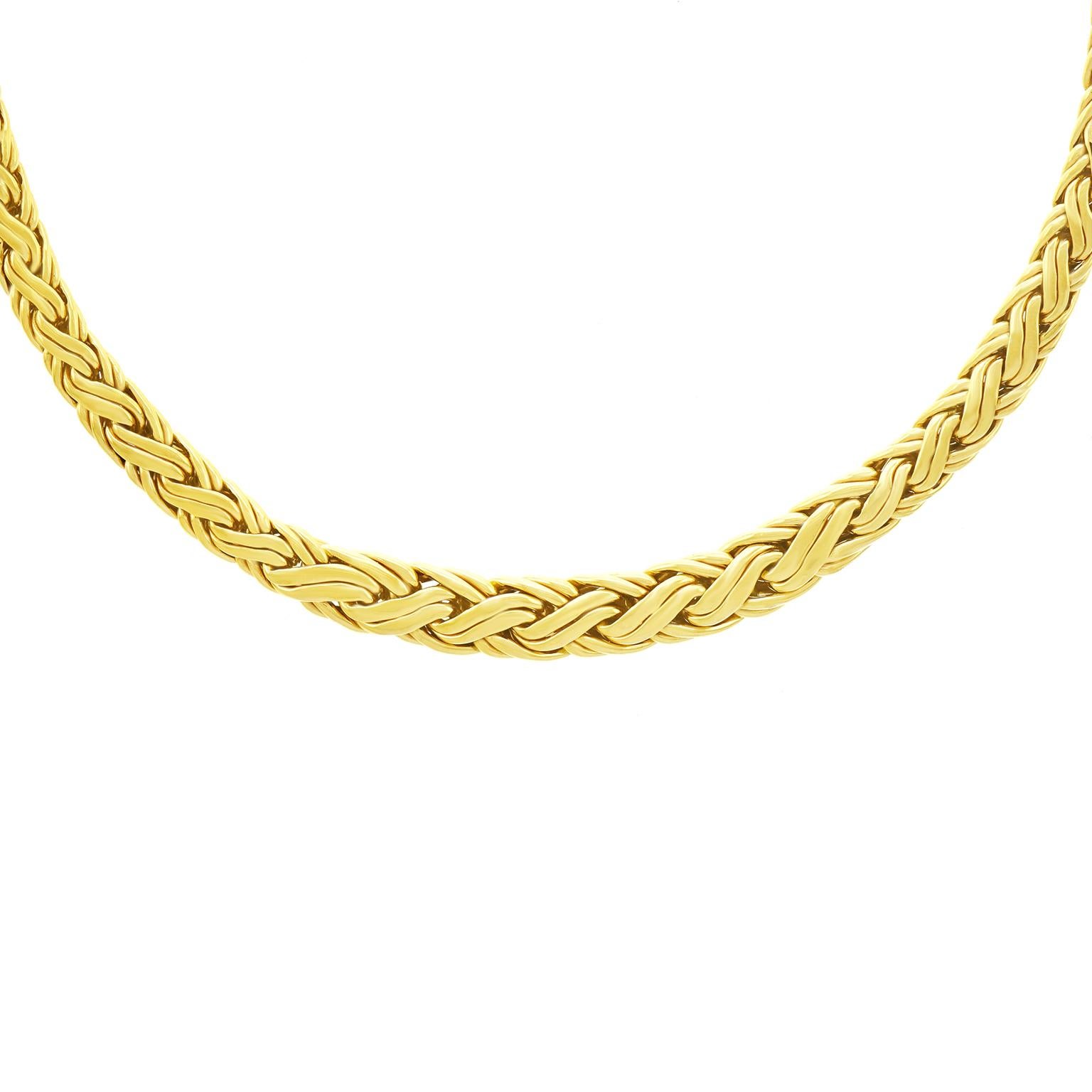 Tiffany & Co. Gold Russian Braid Necklace 1