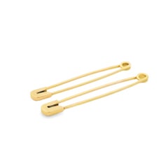 Tiffany & Co. Gold Safety Pin Retro Brooches, 14K Gold
