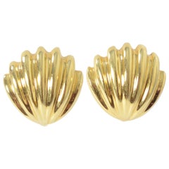 Tiffany & Co. Gold Seashell Earrings