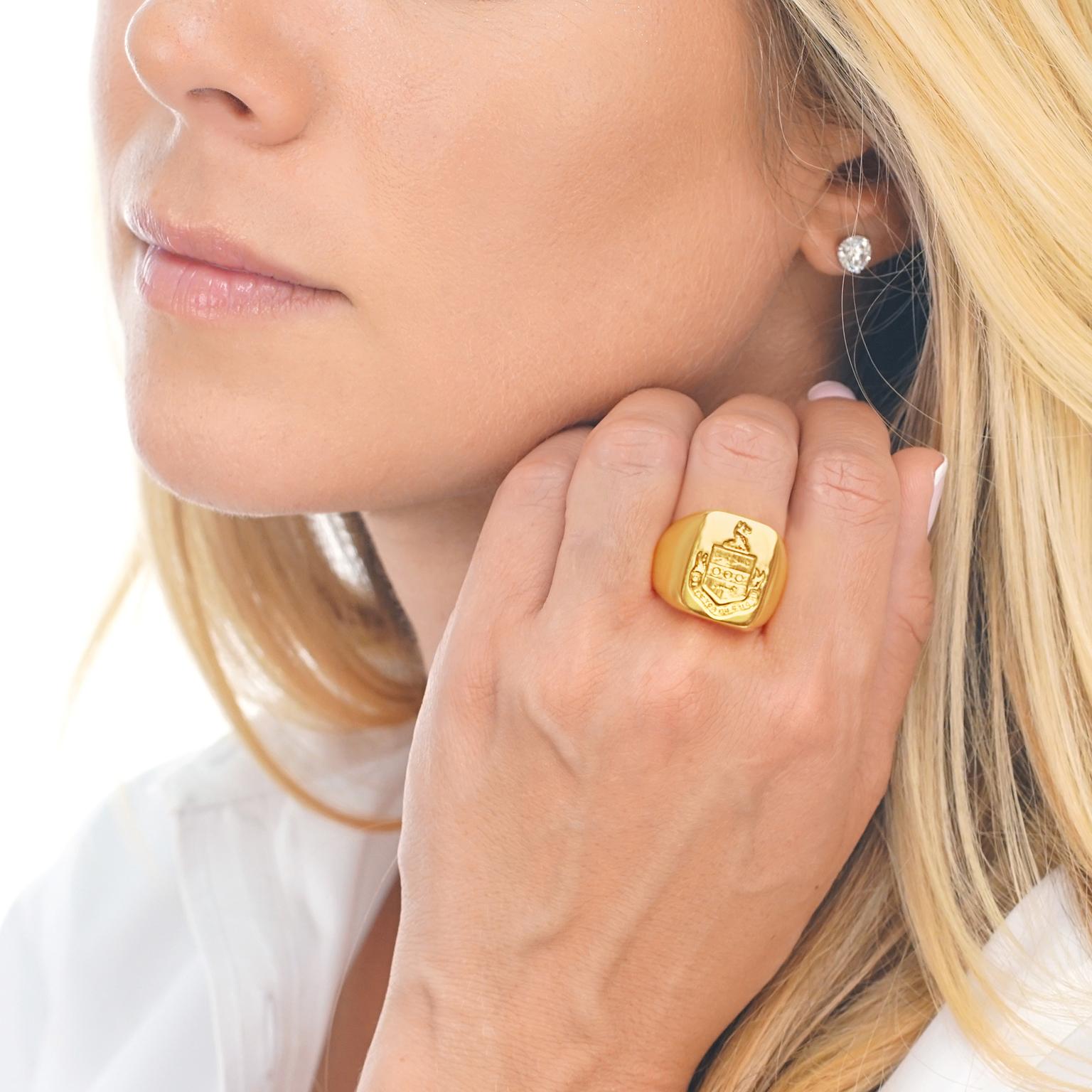 tiffany gold signet ring