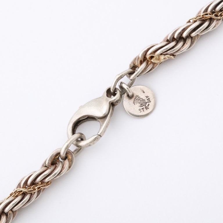 6mm Two-Tone Rope Chain Necklace