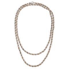 Vintage Tiffany & Co. Gold & Sterling Twist Rope Chain Necklace