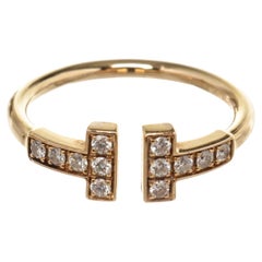Gold T-Draht-Diamantring von Tiffany & Co 4,5