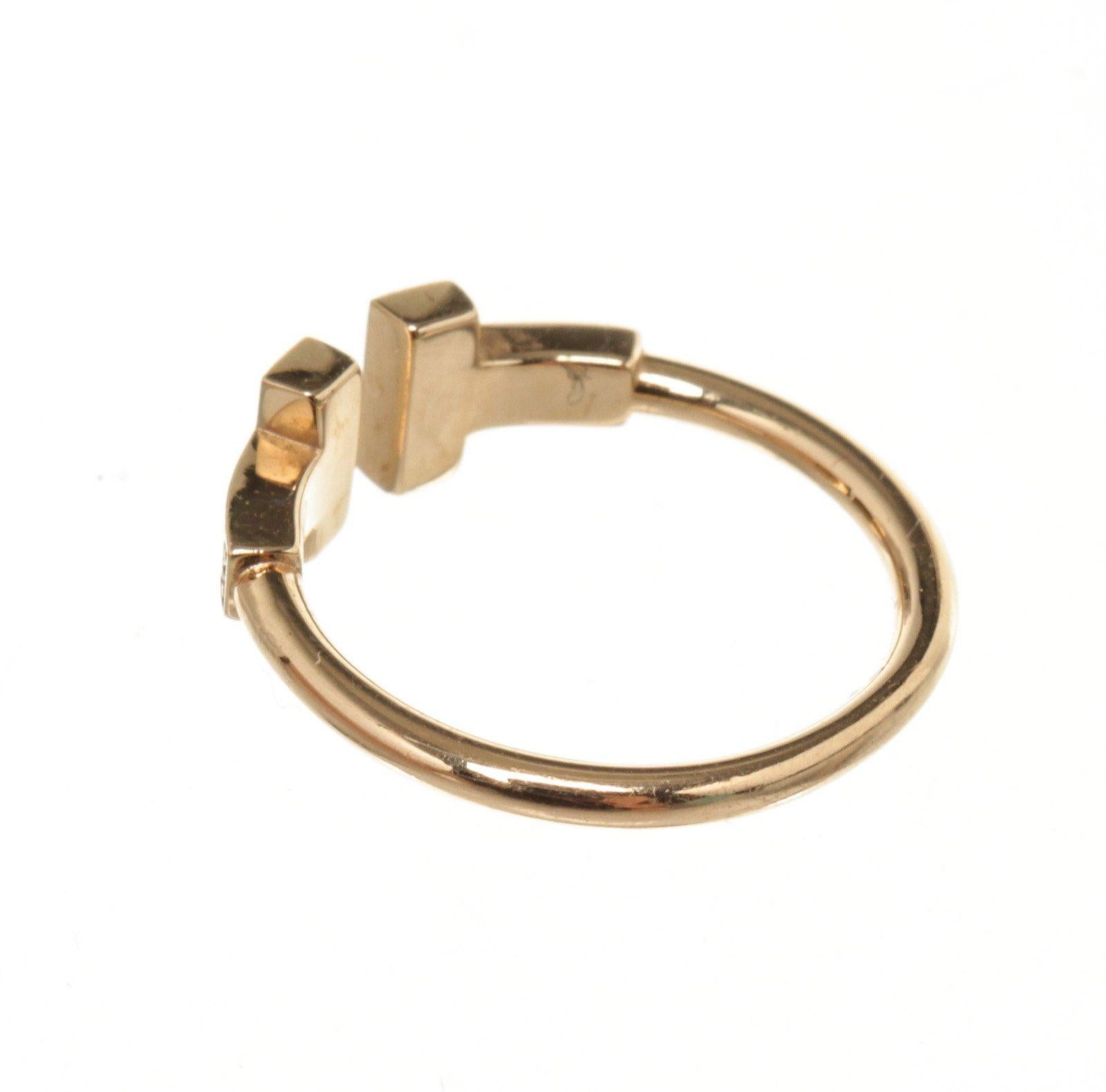 Tiffany & Co Gold T Wire Diamond Ring In Good Condition In Irvine, CA