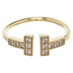 Tiffany & Co Gold T Wire Diamond Ring