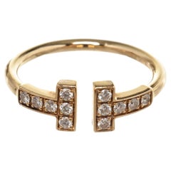Gold T-Draht-Diamant-Ring von Tiffany & Co
